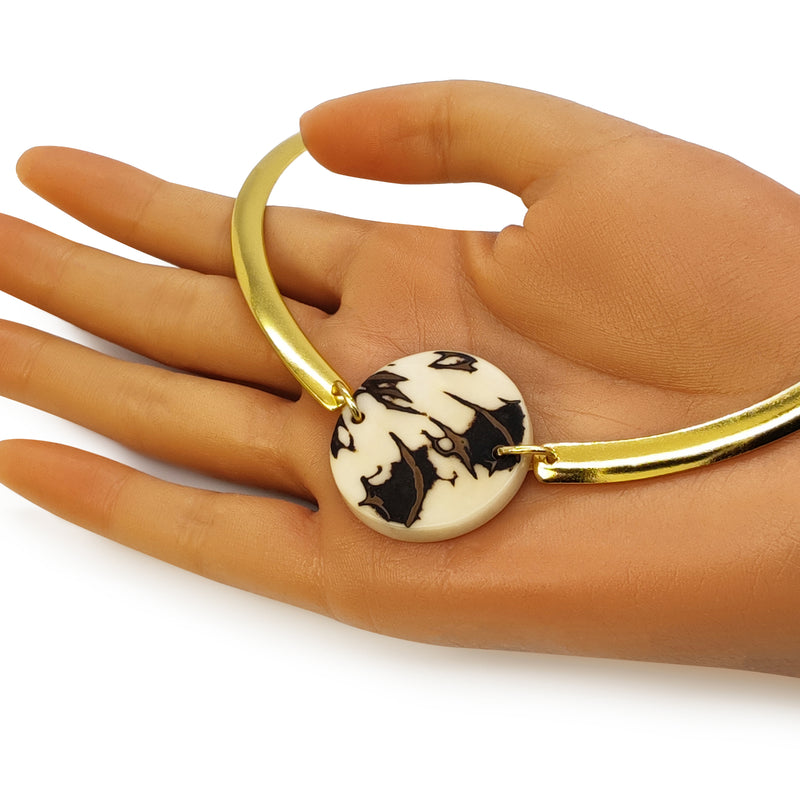 MARISOL NECKLACE - Handmade - 24K gold-plated - Tagua (vegetable ivory)