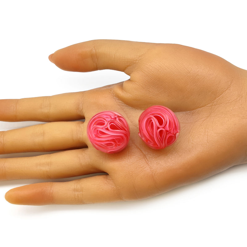 ECOTOPIA EARRINGS - Handmade - Sterling silver 925 - Recycled bottle cap plastic liners