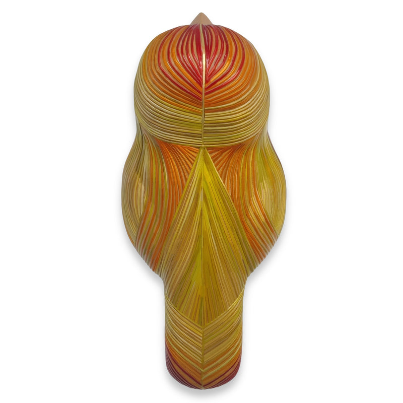 AVE DECORATIVA ANDINA - A arte do tamo - Madeira decorada com palha de trigo e cevada (marchetaria de palha)