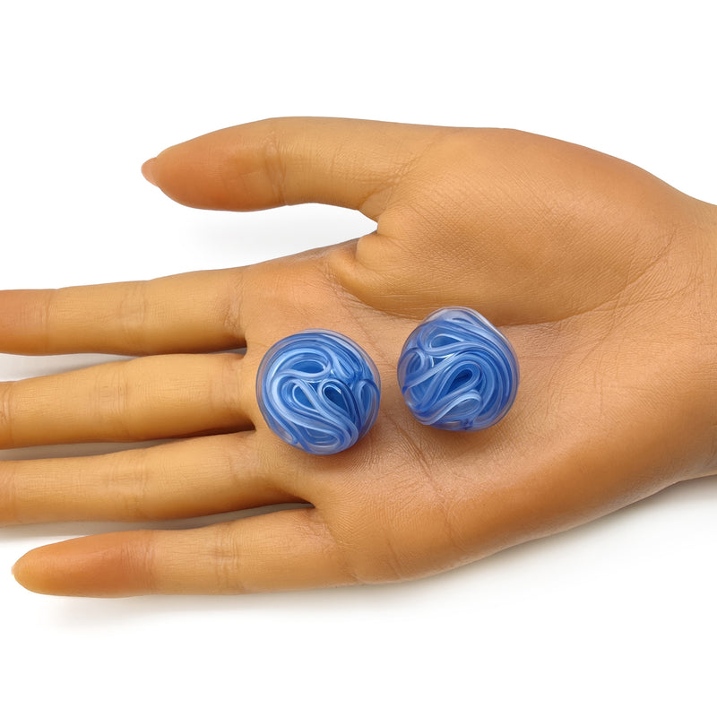 ECOTOPIA EARRINGS - Handmade - Sterling silver 925 - Recycled bottle cap plastic liners