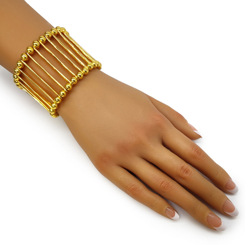 BRACELETE ELEGANCIA - Feita à mão - Banhada a ouro de 24 quilates