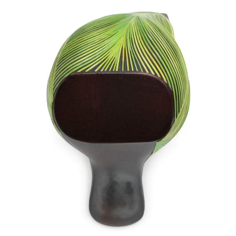 AVE DECORATIVA ANDINA - A arte do tamo - Madeira decorada com palha de trigo e cevada (marchetaria de palha)