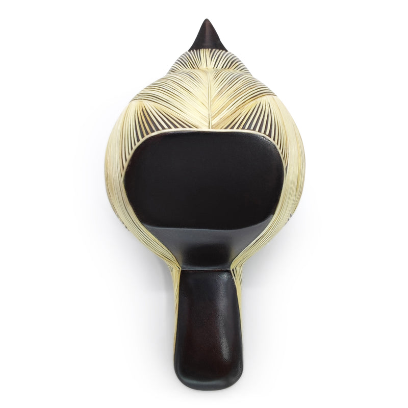 ANDEAN DECORATIVE BIRD - Tamo art - Wood decorated with wheat and barley stalks (straw marquetry)