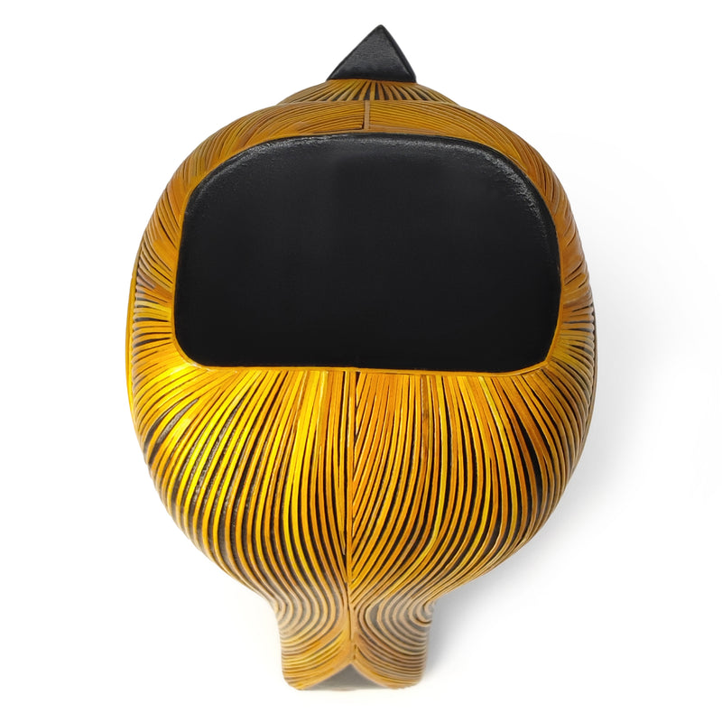 ANDEAN DECORATIVE BIRD - Tamo art - Wood decorated with wheat and barley stalks (straw marquetry)