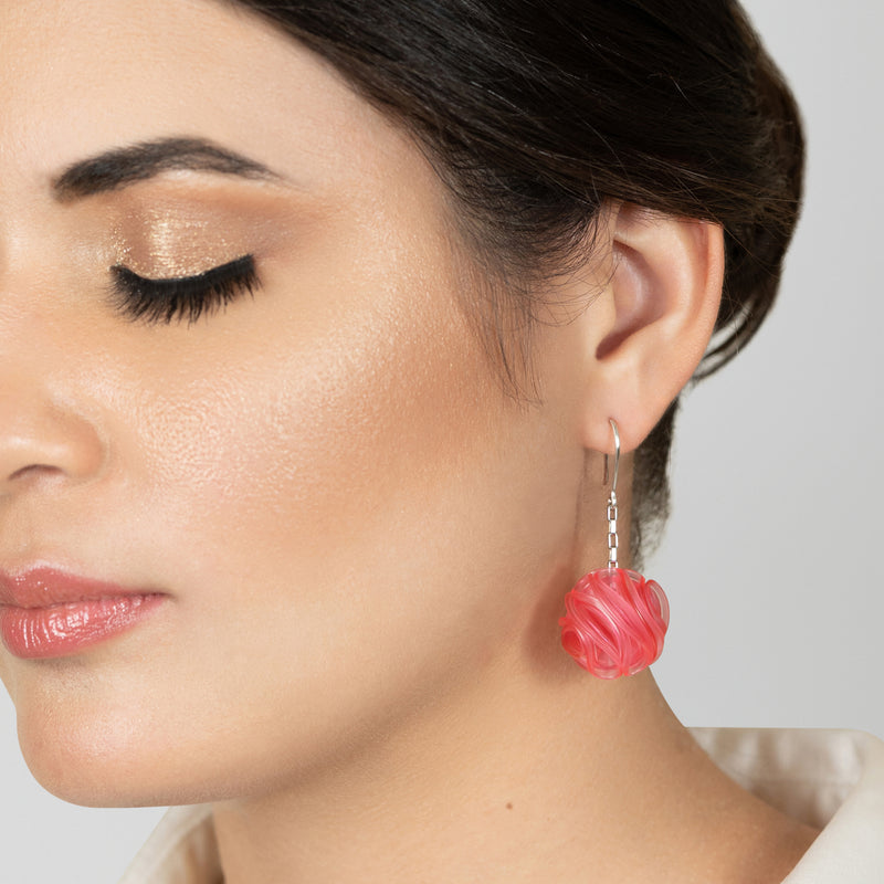 ECONESIS EARRINGS - Handmade - Sterling silver 925 and stainless steel - Recycled bottle cap plastic liners