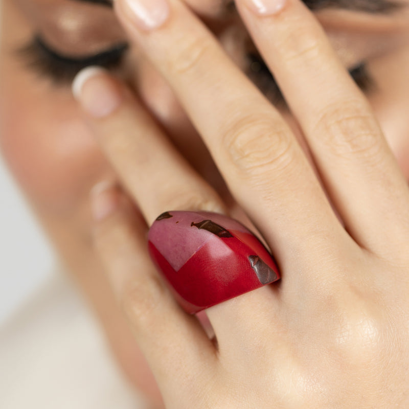 GÉNESIS CURVO RING - Handmade - Tagua (vegetable ivory)
