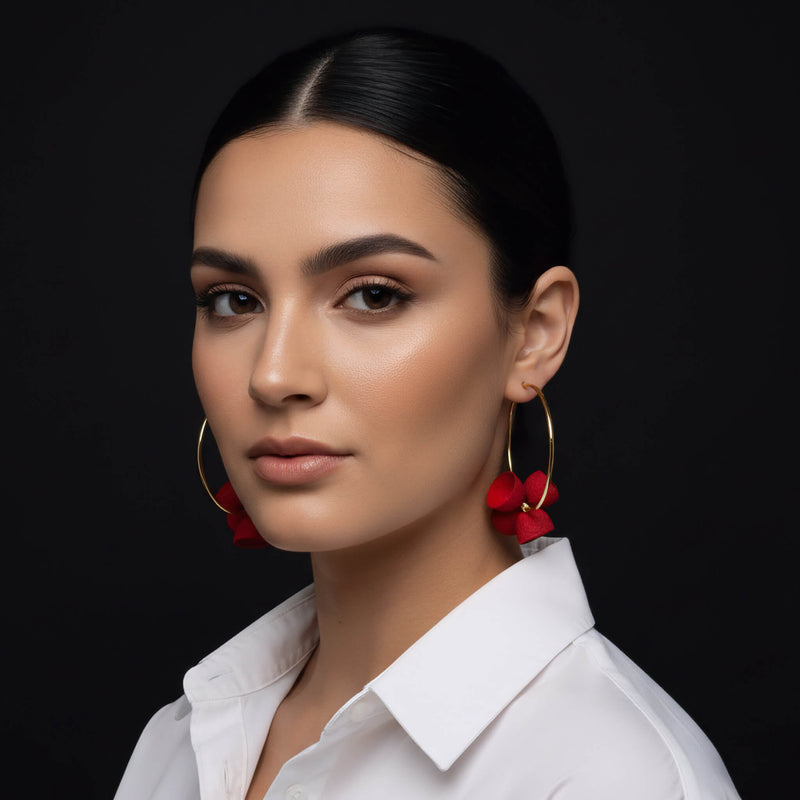 BRINCOS COCOON BLOOM - Feitos à mão - Banhados a ouro de 24 quilates - Casulos de seda