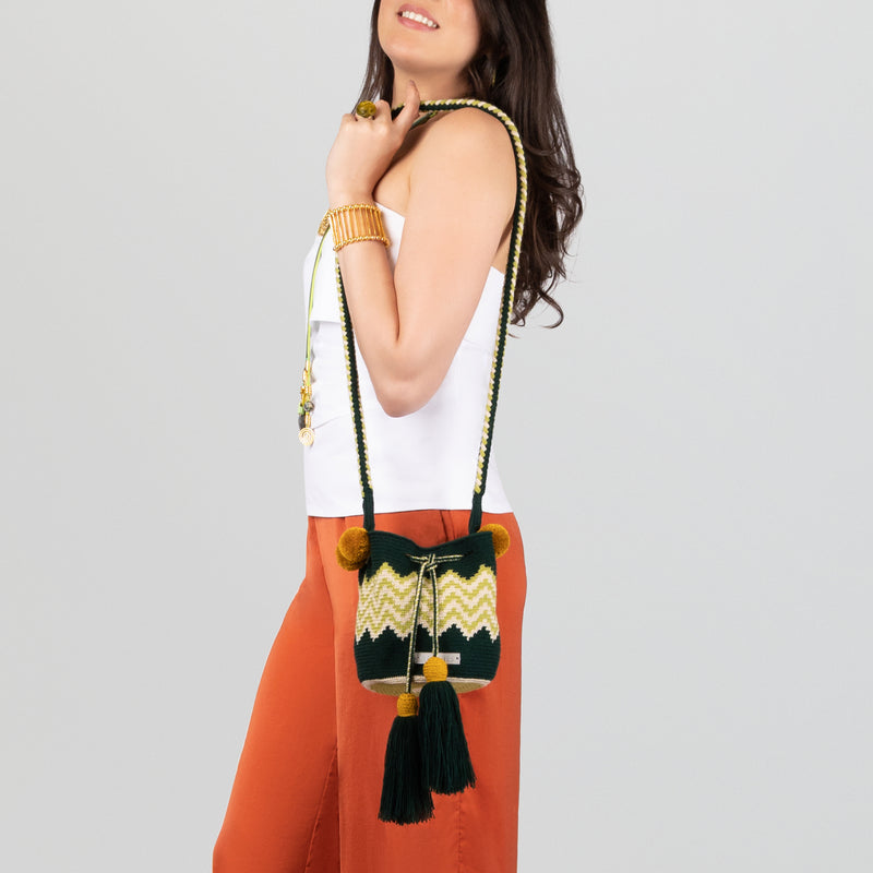 PALOMINO WAYUU BAG - Size MINI - Crocheted by hand by women of the Wayuu indigenous community in La Guajira (Colombia)