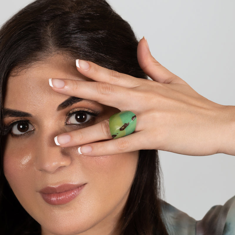 GÉNESIS CURVO RING - Handmade - Tagua (vegetable ivory)