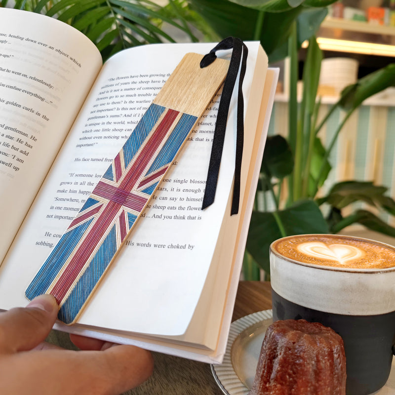 UNITED KINGDOM BOOKMARK - NATIONAL TEAMS COLLECTION - Tamo art - Light wood decorated with wheat and barley stalks (straw marquetry)