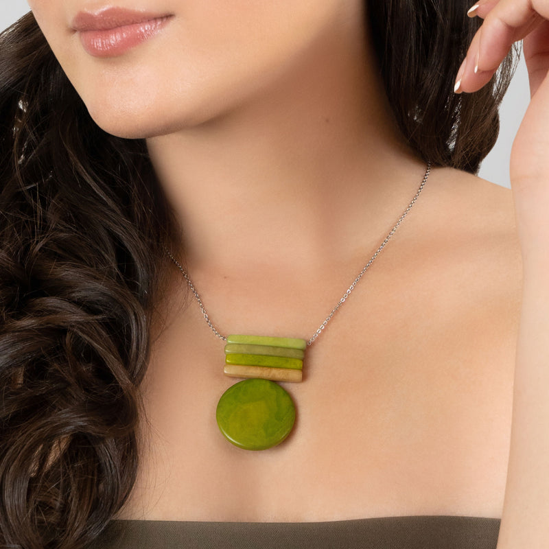 SOLIÄ NECKLACE - Handmade - Stainless steel - Tagua (vegetable ivory)