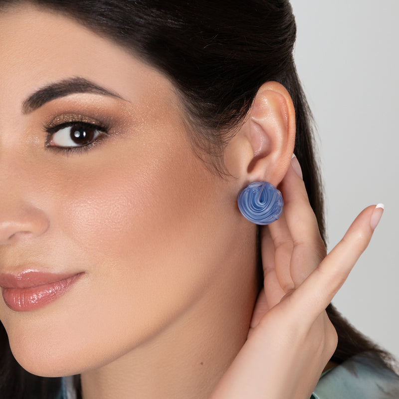 ECOTOPIA EARRINGS - Handmade - Sterling silver 925 - Recycled bottle cap plastic liners