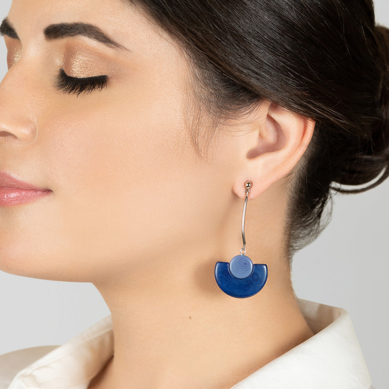 LUNA EARRINGS - Handmade - Stainless steel - Tagua (vegetable ivory)