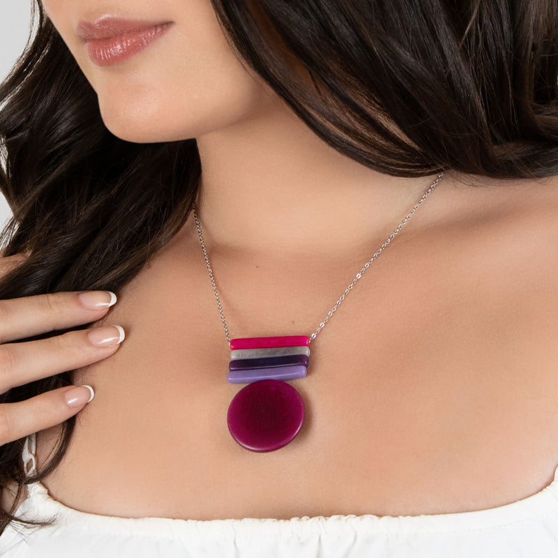 SOLIÄ NECKLACE - Handmade - Stainless steel - Tagua (vegetable ivory)