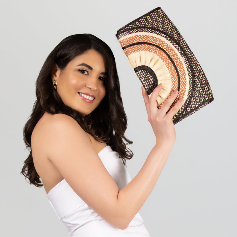 CLUTCH ZENÚ - Feita à mão - Cana selvagem entrançada (caña flecha)