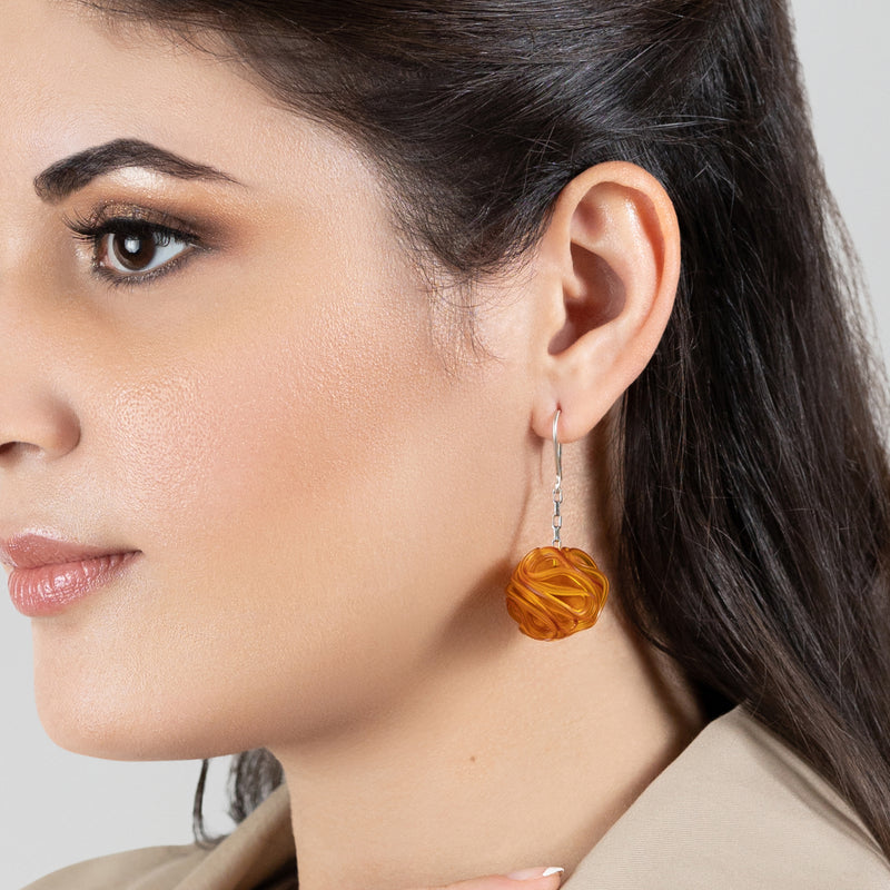 ECONESIS EARRINGS - Handmade - Sterling silver 925 and stainless steel - Recycled bottle cap plastic liners