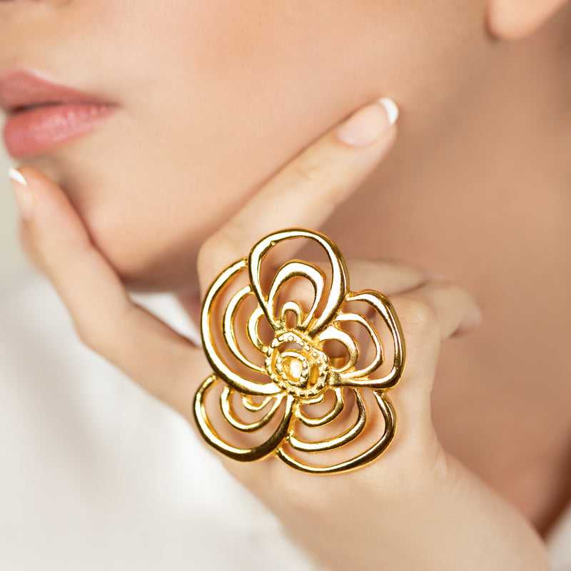 ROSÏA RING - Handmade - 24K gold-plated