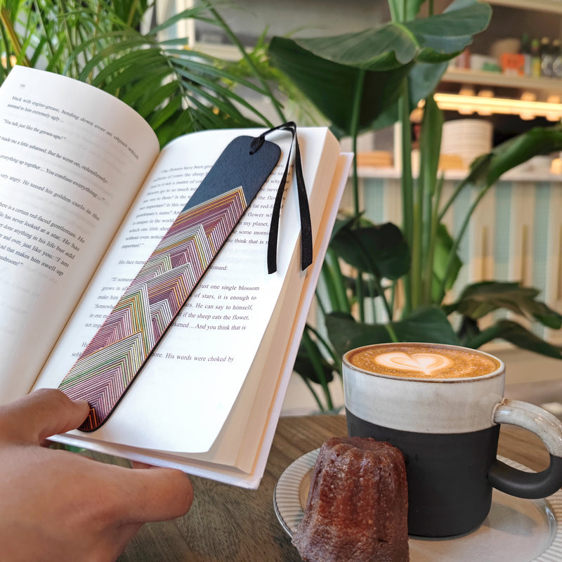 EARTH BOOKMARK - THE FOUR ELEMENTS COLLECTION - Tamo art - Dark wood decorated with wheat and barley stalks (straw marquetry)