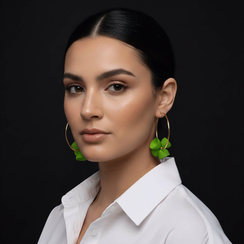 BRINCOS COCOON BLOOM - Feitos à mão - Banhados a ouro de 24 quilates - Casulos de seda