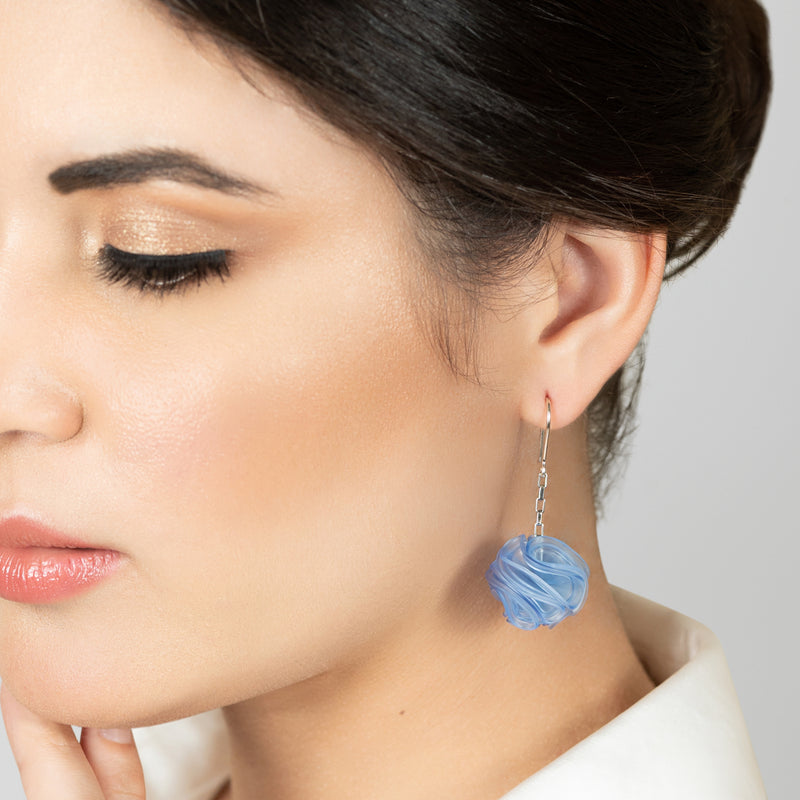 ECONESIS EARRINGS - Handmade - Sterling silver 925 and stainless steel - Recycled bottle cap plastic liners