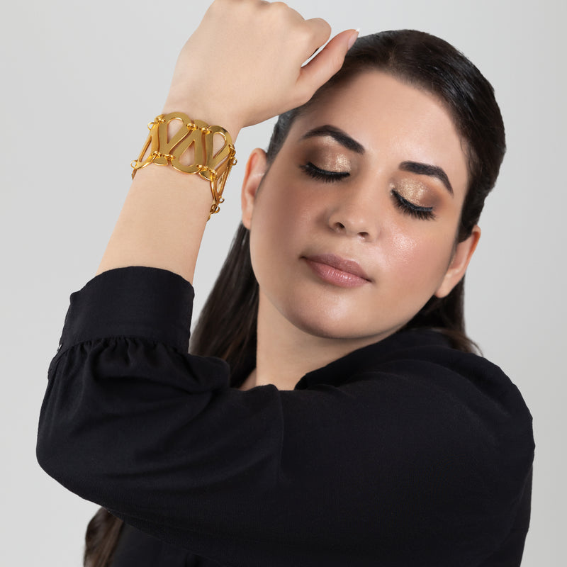 SERPENTINO BRACELET - Handmade - 24K gold-plated