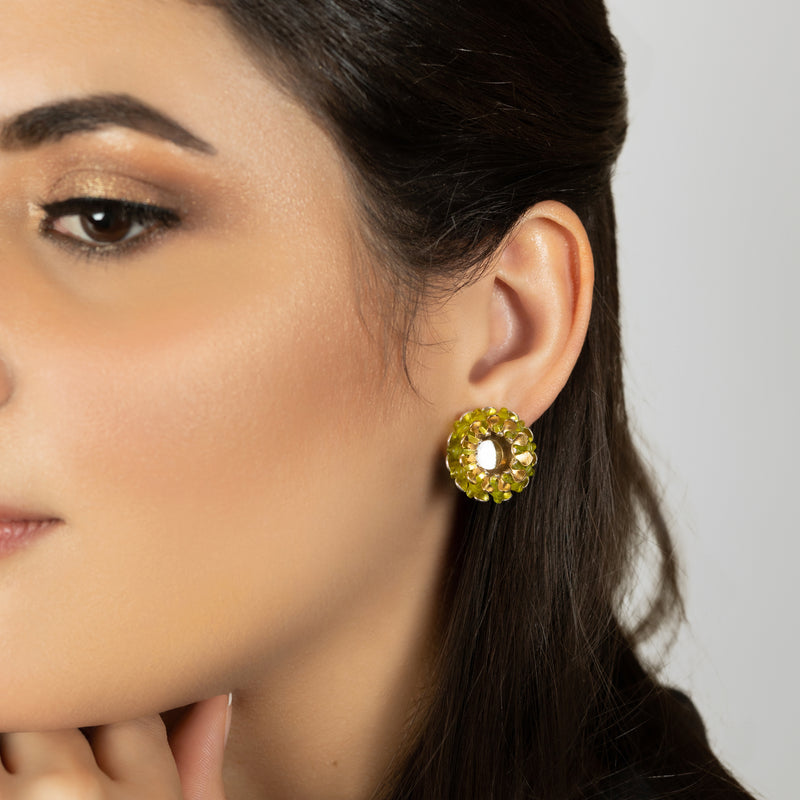 ECOSOL EARRINGS - Handmade - Sterling silver 925 and 24K gold-plated - Recycled bottle cap plastic liners