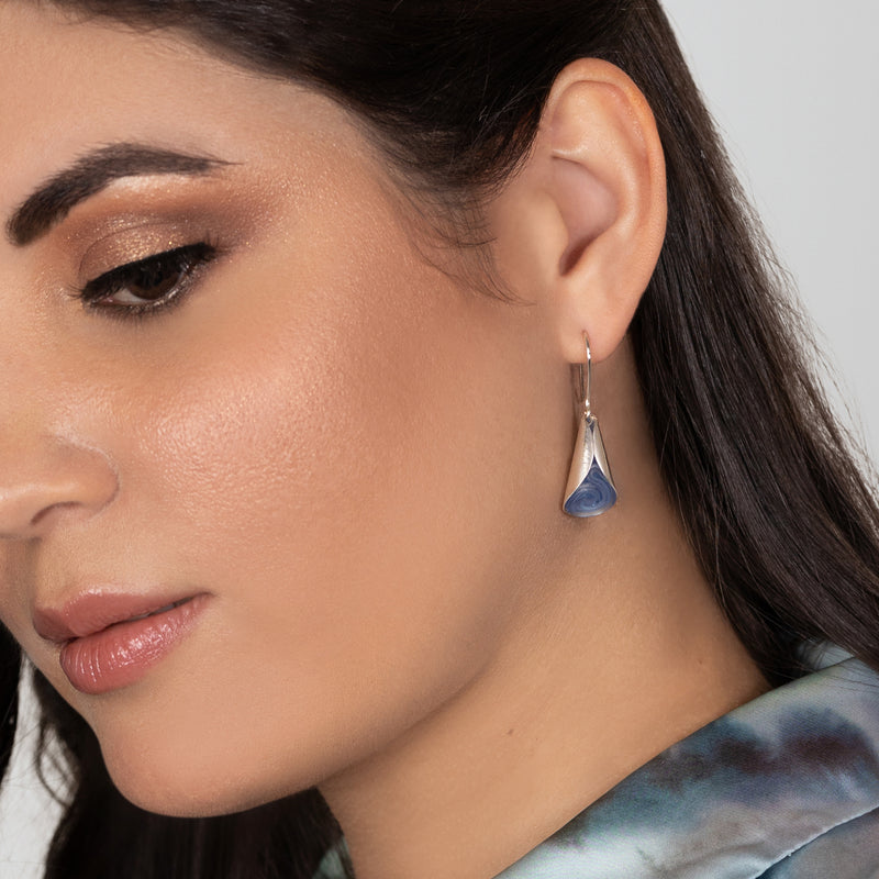 ECOLOVA EARRINGS - Handmade - Sterling silver 925 - Recycled bottle cap plastic liners