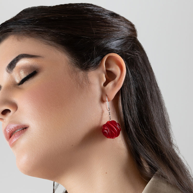 ECONESIS EARRINGS - Handmade - Sterling silver 925 and stainless steel - Recycled bottle cap plastic liners