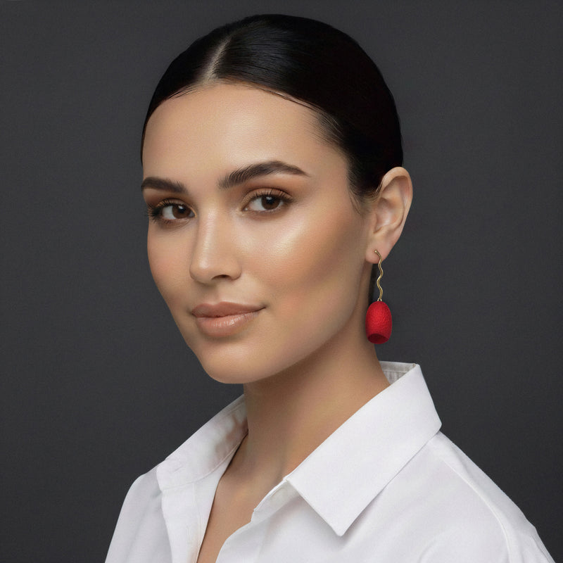 BRINCOS COCOON ECHO - Feitos à mão - Banhados a ouro de 24 quilates - Casulos de seda