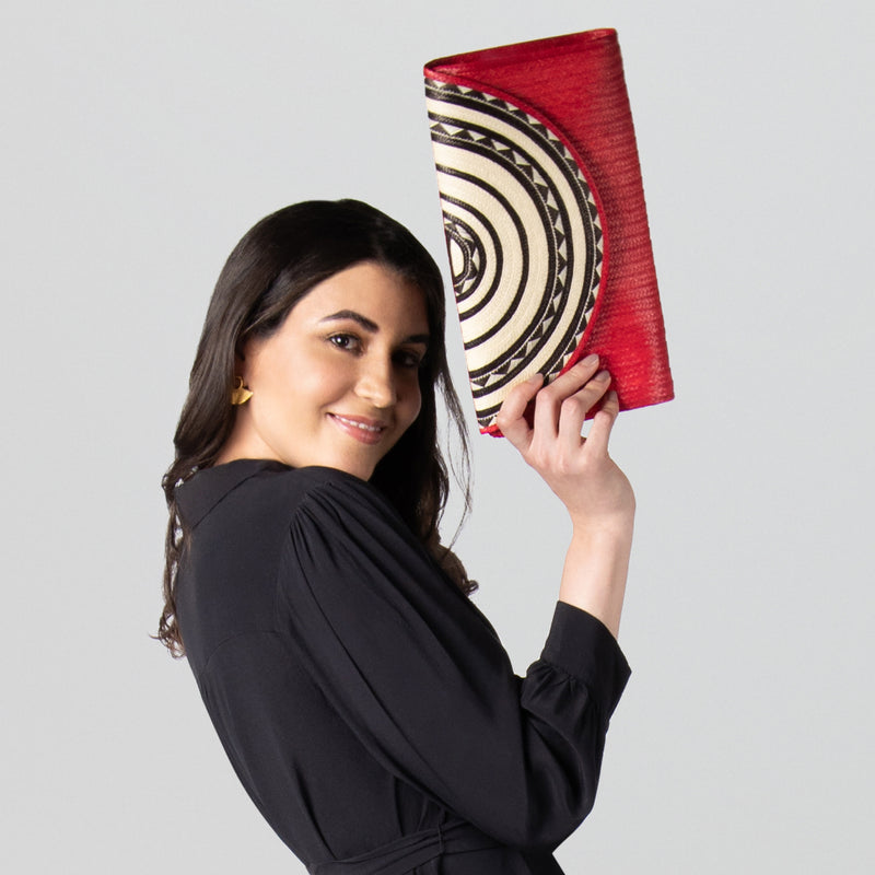 ZENÚ CLUTCH - Handmade - Braided wild cane (caña flecha)