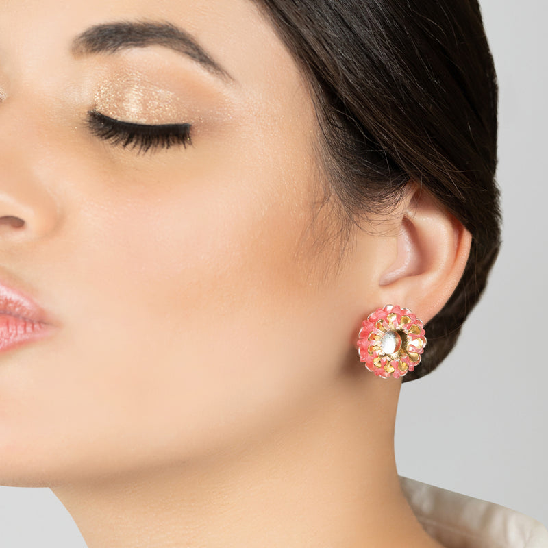 ECOSOL EARRINGS - Handmade - Sterling silver 925 and 24K gold-plated - Recycled bottle cap plastic liners