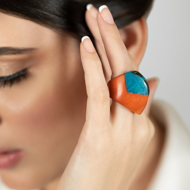 GÉNESIS CURVO RING - Handmade - Tagua (vegetable ivory)