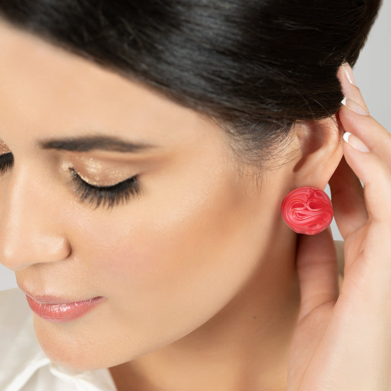 ECOTOPIA EARRINGS - Handmade - Sterling silver 925 - Recycled bottle cap plastic liners