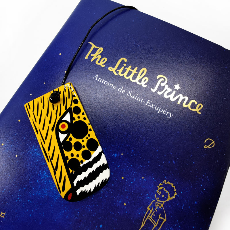 MINI BOOKMARK - The carnival jaguar - Hand-carved and painted wood, strong and long-lasting cord