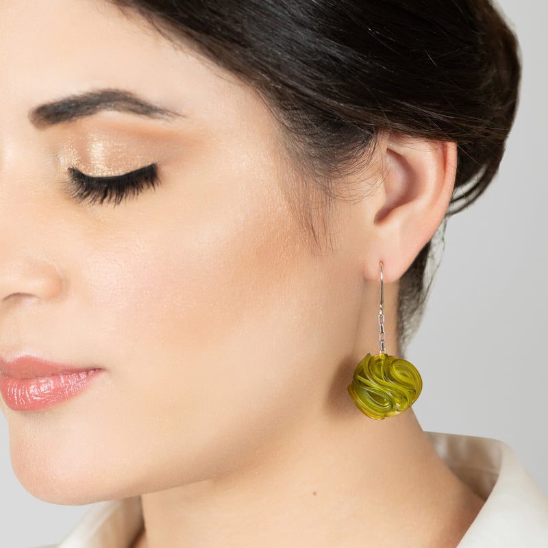 ECONESIS EARRINGS - Handmade - Sterling silver 925 and stainless steel - Recycled bottle cap plastic liners