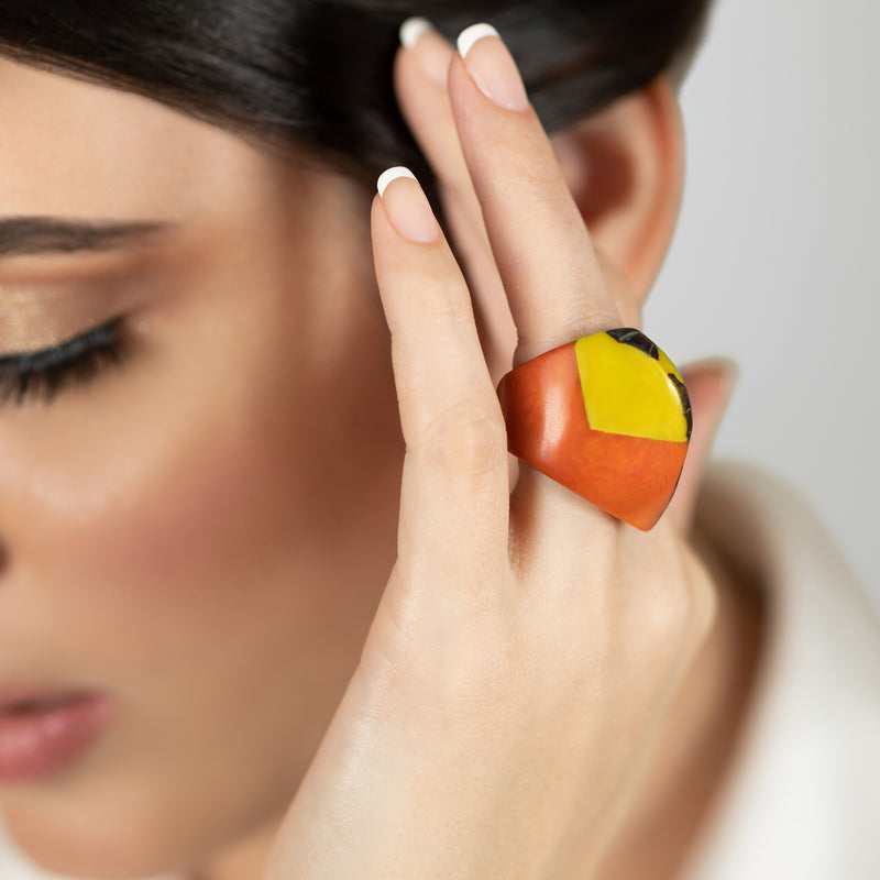 GÉNESIS CURVO RING - Handmade - Tagua (vegetable ivory)