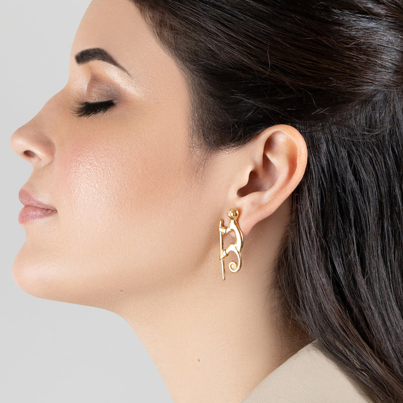 SIMIA EARRINGS - Handmade - 24K gold-plated
