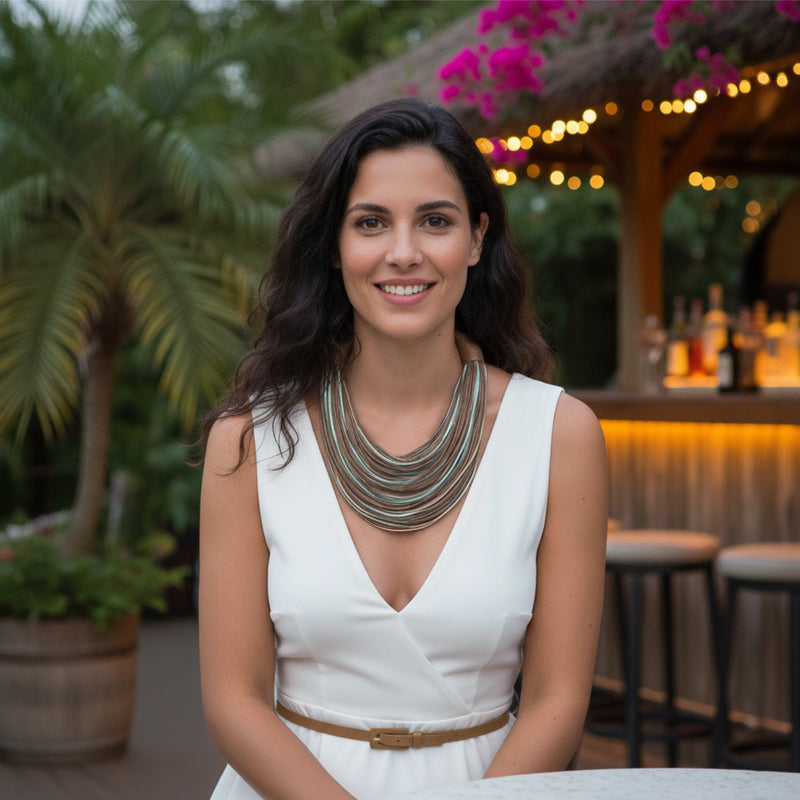 INSPIRA NECKLACE - Handmade - Synthetic silk cords