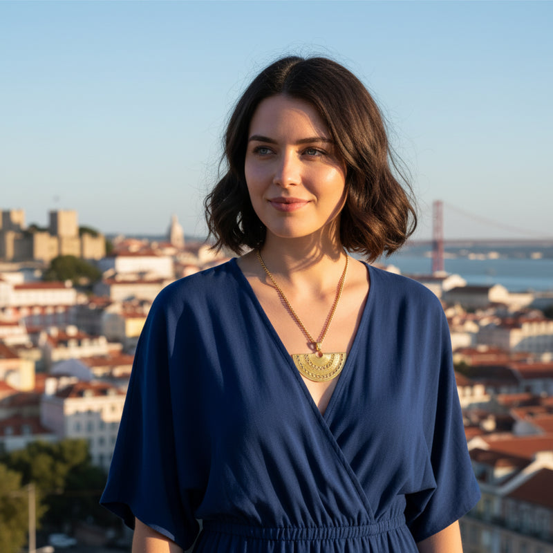 ELDORADO NARIGUERA NECKLACE - Handmade - 24K gold-plated