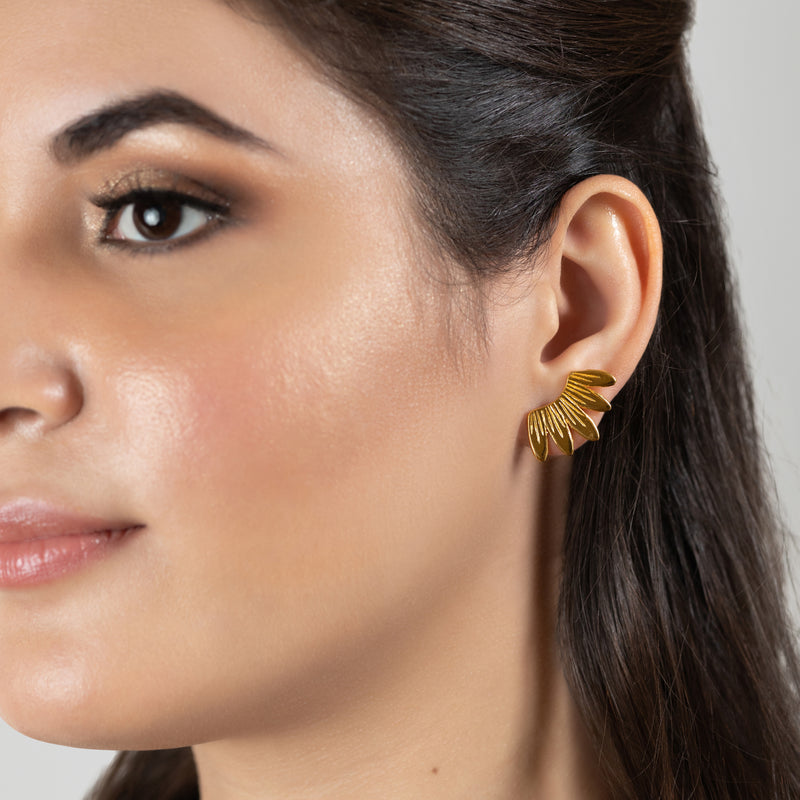 BRINCOS ALITA - Feitos à mão - Banhados a ouro de 24 quilates