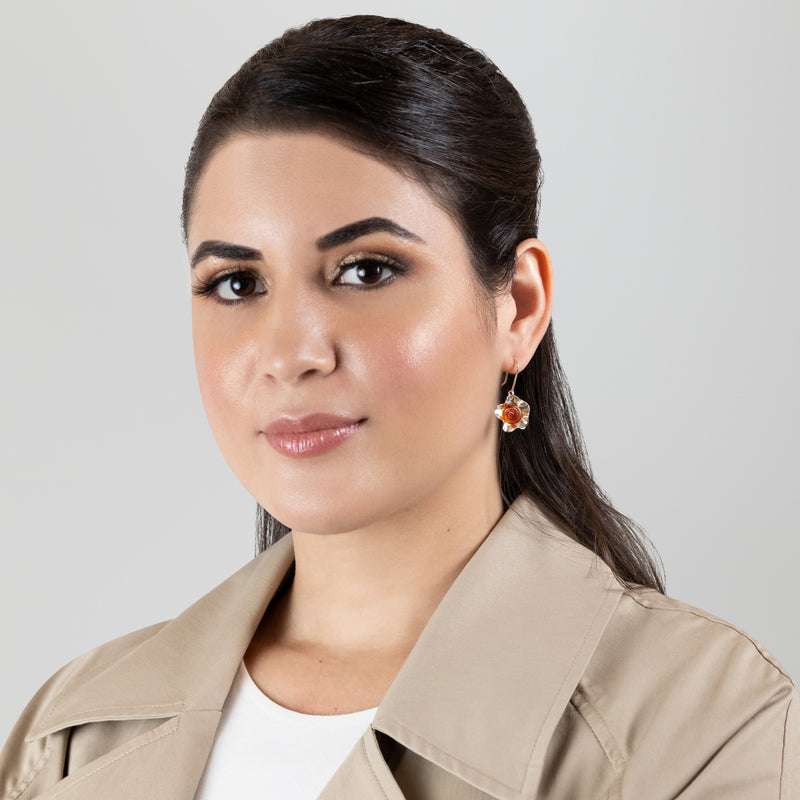 ECOFLOR EARRINGS - Handmade - Sterling silver 925 - Recycled bottle cap plastic liners