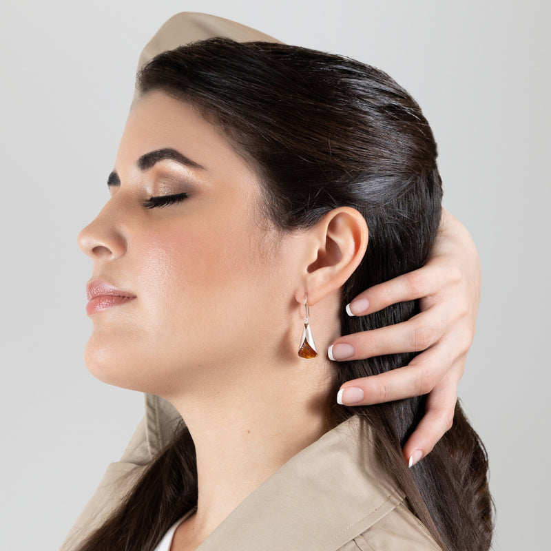 ECOLOVA EARRINGS - Handmade - Sterling silver 925 - Recycled bottle cap plastic liners