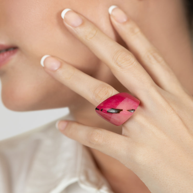 GÉNESIS CURVO RING - Handmade - Tagua (vegetable ivory)