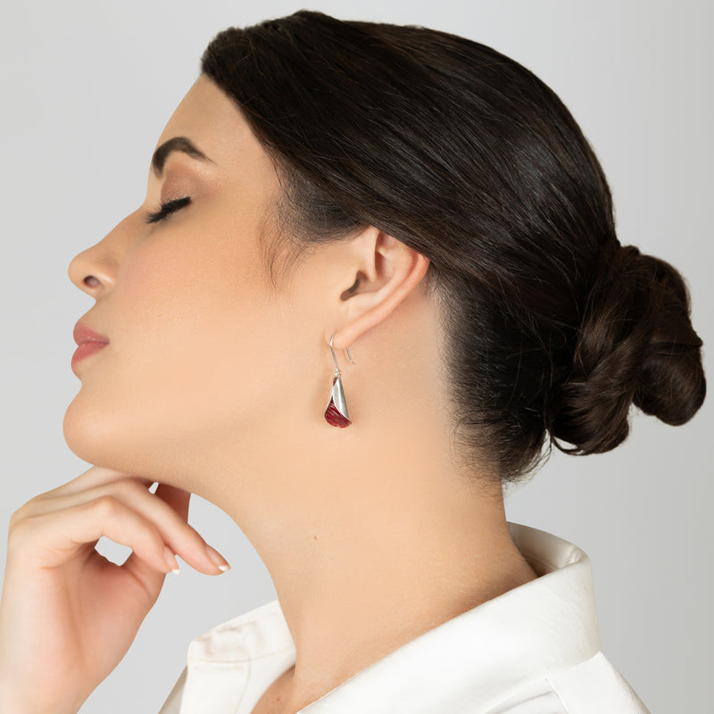 ECOLOVA EARRINGS - Handmade - Sterling silver 925 - Recycled bottle cap plastic liners