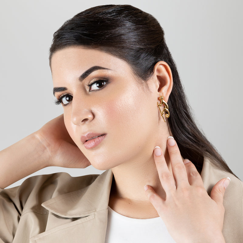 SIMIA EARRINGS - Handmade - 24K gold-plated