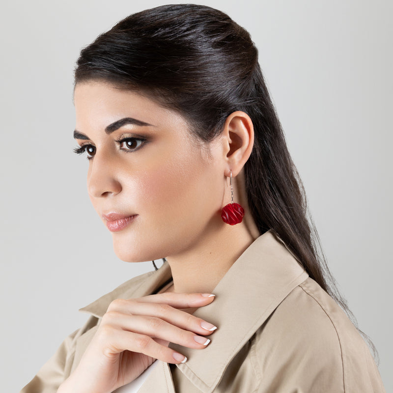 ECONESIS EARRINGS - Handmade - Sterling silver 925 and stainless steel - Recycled bottle cap plastic liners