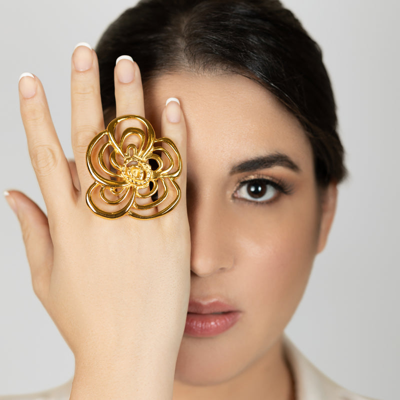 ROSÏA RING - Handmade - 24K gold-plated