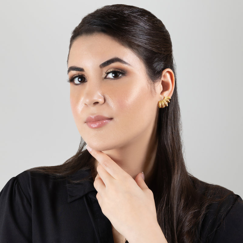 BRINCOS ALITA - Feitos à mão - Banhados a ouro de 24 quilates