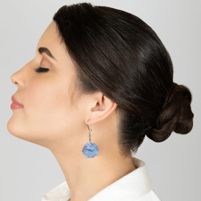 ECONESIS EARRINGS - Handmade - Sterling silver 925 and stainless steel - Recycled bottle cap plastic liners