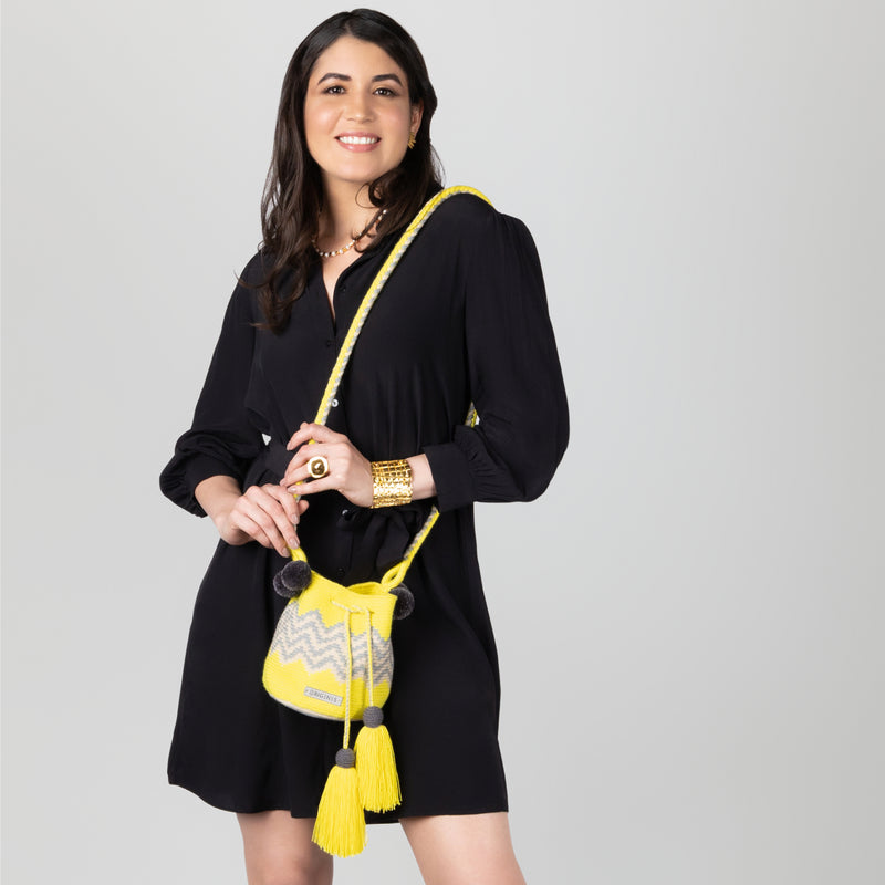 PALOMINO WAYUU BAG - Size MINI - Crocheted by hand by women of the Wayuu indigenous community in La Guajira (Colombia)